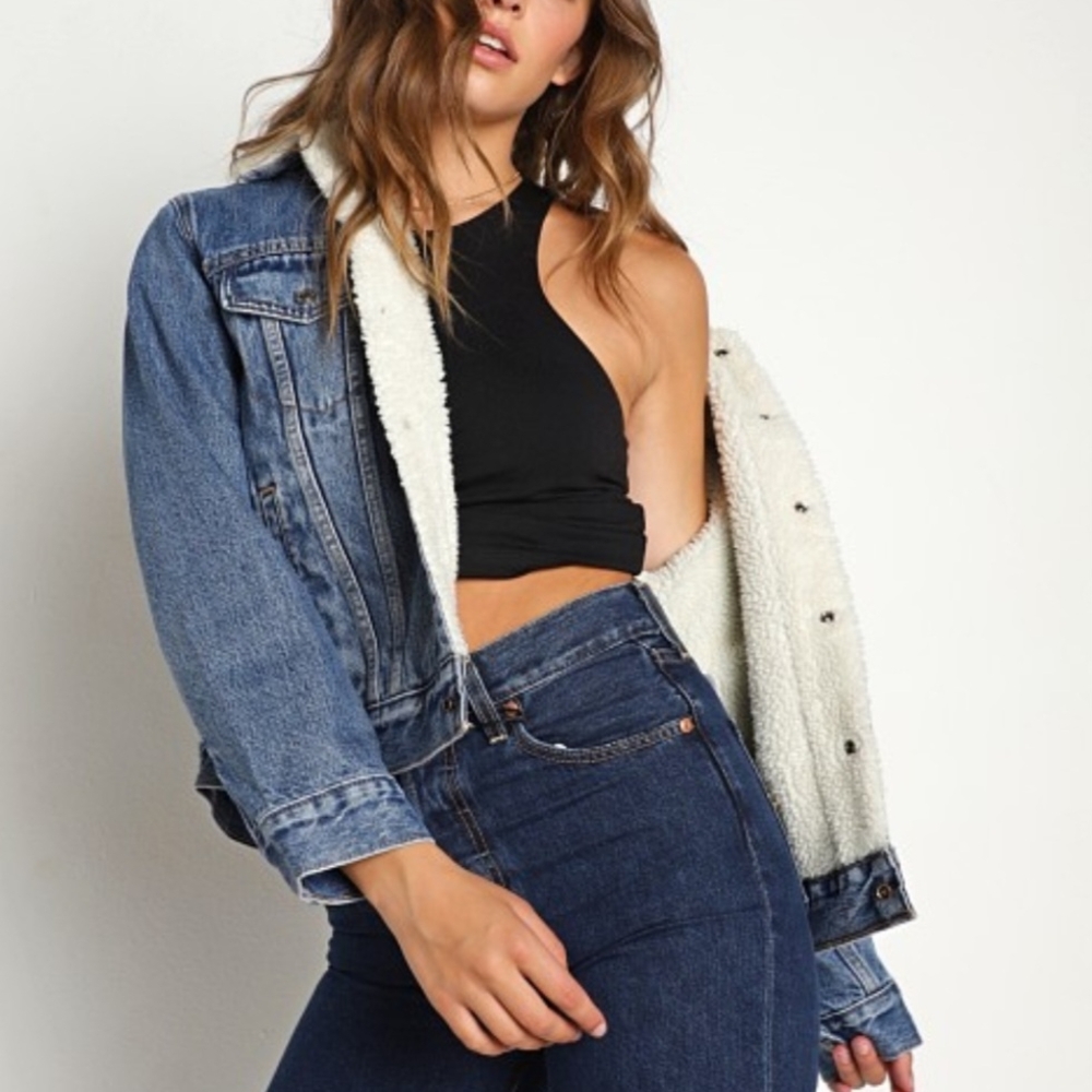 Levi's Denim Sherpa-Lined Trucker Jacket
